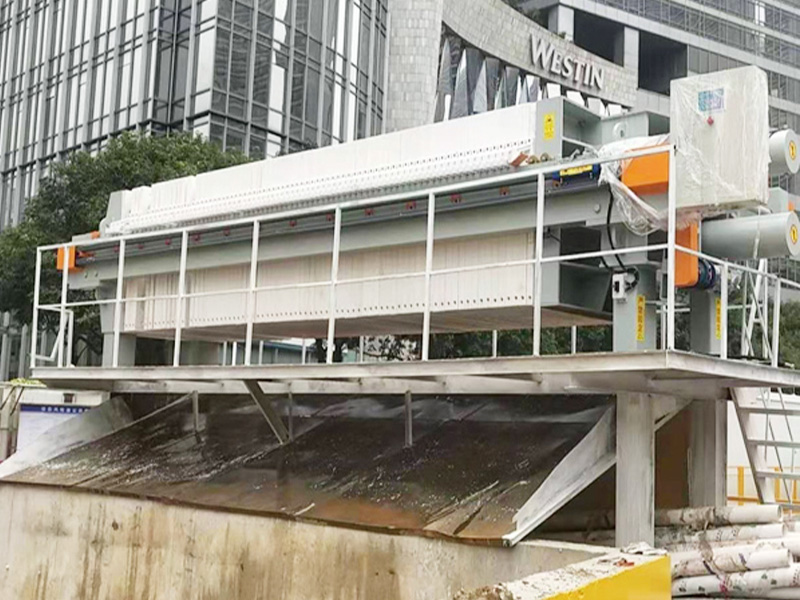 Application of filter press in subway piling sludge treatment